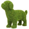 Alipis Flocked Grass Dog Figurine European Style Yard Decor Outdoor