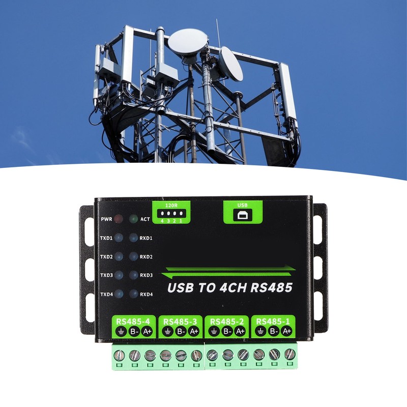 USB to 4CH RS485 Converter Onboard TVS Anti Thunder 120R