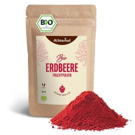 Fruit Powder Strawberry Organic 100 g | Natural, Aromatic Fruit Powder | Made from 100% Organic Strawberries | for Shakes, Smoothies, Cereals and Much More | from Achterhof