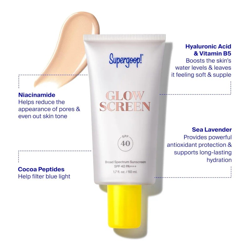 ¡supergoop! Glowscreen (spf 40) 0.5 Onzas Líquidas, Paquete