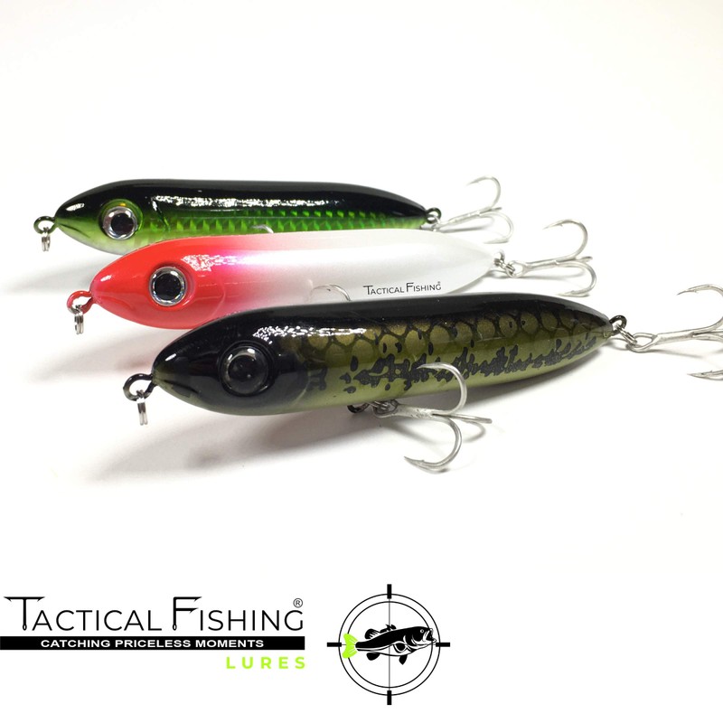TACTICAL FISHING Kit con 3 Señuelos de Pesca Superficial Tipo
