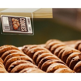 4-Pack Acrylic Clear Shelf Label Holder 3x5" | Transparent Price Tag Sleeve Holder Best for Retail Merchandise Display | Sturdy Design for Grocery, Bakeries, Libraries Restuarant Stores | Multipack by