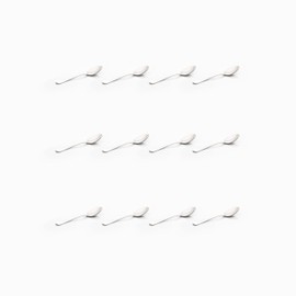 zanetti Set of 12 coffee spoons made of 18/C stainless steel, Boston model, polished and robust steel, 12 pieces, made in Italy, 590609