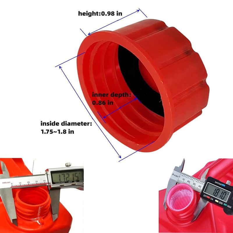 Fesasn 5 Gallon Gas Can Cap Replacement, for Most 1/2/3/5