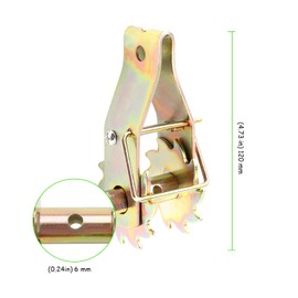 TAICHEUT 15 PCS Electric Fence Wire Strainer, 4.7 Inch Fence Wire Ratchet Tensioner Heavy Duty Inline Wire Strainer Ratchet for Farm and Fence Tighten, Yellow