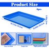 Sibba 6 Pack Multicolor Plastic Art Trays Colorful Activity Crafts