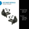 TRQ Front Lower Ball Joint Set Compatible with 2003-2010 Pontiac