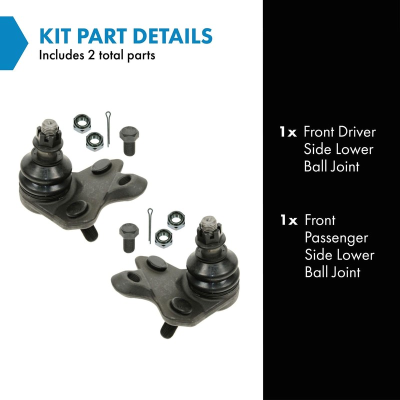 TRQ Front Lower Ball Joint Set Compatible with 2003-2010 Pontiac