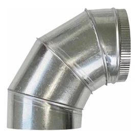 Codo De 8 Pulgadas De Diametro A 90 Grados Para Conexión De Ducto Circular Para Aire De Lamina Galvanizada Calibre 26