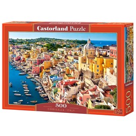 CASTORLAND 500 Piece Jigsaw Puzzles, Corricella, Italy, Seaside, Summer Holiday Place, Adult Puzzle, Castorland B-53742