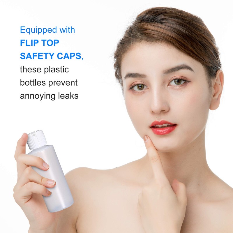 Onisavings Plastic Cylinder Bottles with Flip Top Pour Spout -