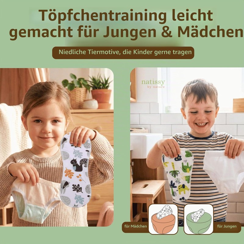 Hergestellt in der EU – waschbare Töpfchentraining Einlagen für Kleinkinder