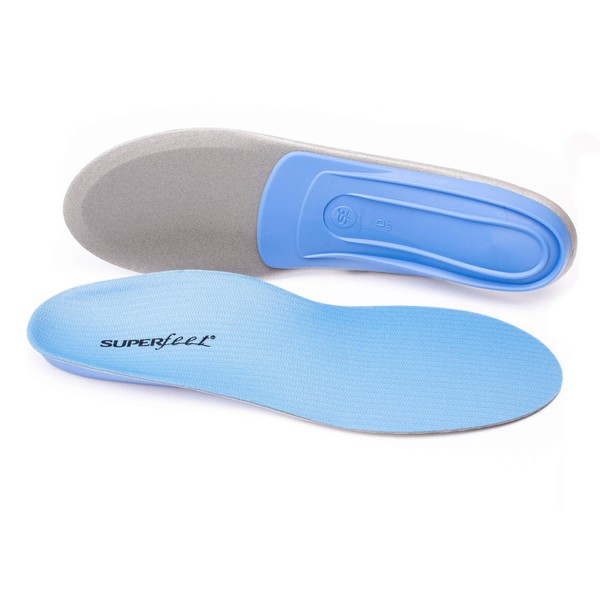 Superfeet All-Purpose Support Medium Arch Insoles (Blue) - Trim-To-Fit Orthotic Shoe Inserts - Professional Grade - Men 5.5-7 / Women 6.5-8
