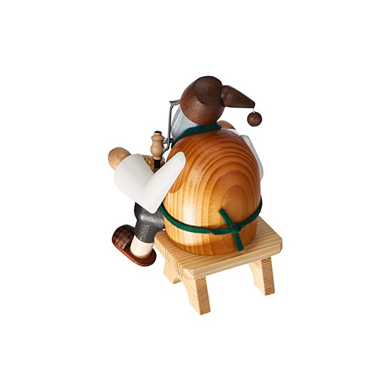 KWO Sapling Carver Smoking Men Incense Holder, 15 cm, Wood,