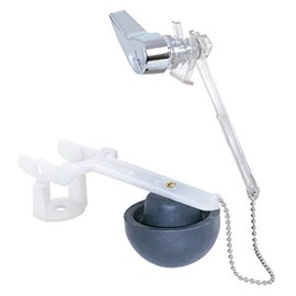 EZ-FLO Touch Flush Valve for Eljer Toilets, Rubber Float, Chrome Plated, 40079