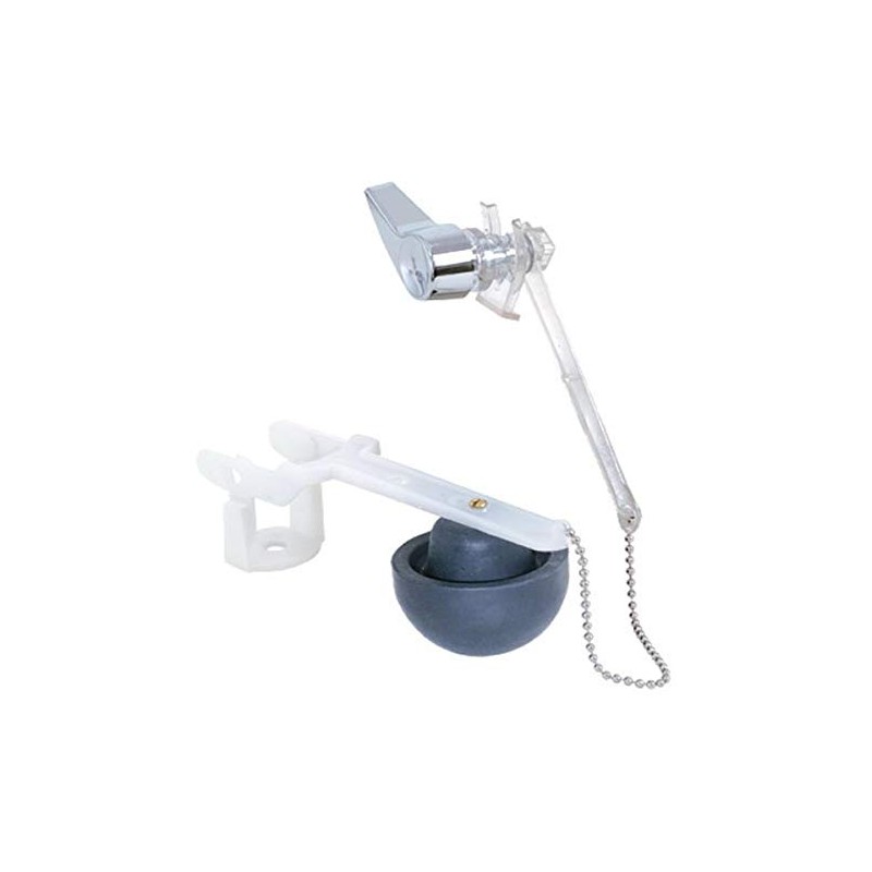 EZ-FLO Touch Flush Valve for Eljer Toilets, Rubber Float, Chrome