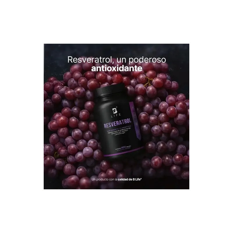 Suplemento Alimenticio Resveratrol 400 Cápsulas 200g Life