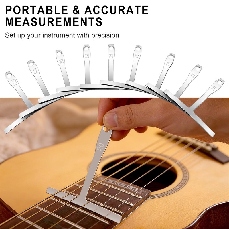 10 Pcs Guitar Luthier Tools Include 9 Pcs Understring Guitar
