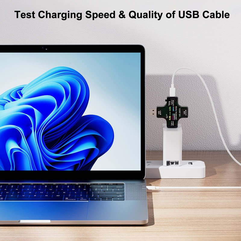 YOJOCK USB Tester Messger?t 2-in-1 USB C Strommessger?t Digital Multimeter