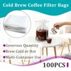 100 Pcs Commercial Cold Brew Coffee Filter Bags Fit for