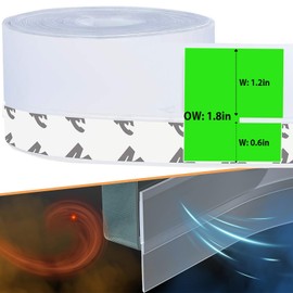 Weather Stripping Silicone Seal Strip, Weather Stripping Door Seal Strip - House and Glass Shower Doors Silicone Sealing for Door and Windows Gaps of Collision and Side, (Transparent) 45MM…