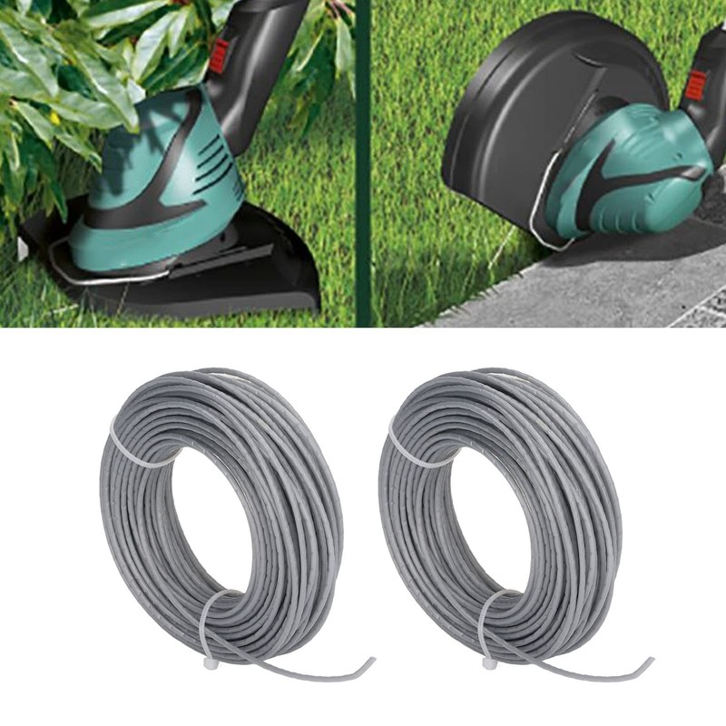 2PCS 24m 2.0mm Grass Trimmer Line, Lawn Mower Wire Rope