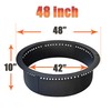 SoulMate Outdoor 48-Inch Outer/42-Inch Inner Fire Pit Ring Smokeless,Duty Solid