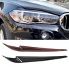 Pair Left Right Headlight Eyebrow Car Light Eyelids Carbon Fiber