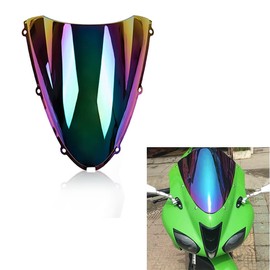 Windshield Windscreen Double Bubble for Ninja ZX6R 636 2005-2008 and for ZX10R 2006-2007 (Iridium)