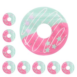 10 pcs Unique Party Small Goodie bags candy Bags gift bag For Candy, Snack, Birthday Party Resealable Foil Bags (donut shape green)