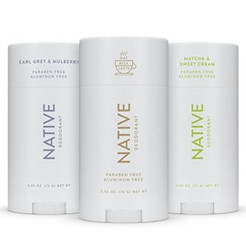 Native Deodorant | Natural Deodorant for Women and Men, Seasonal Scents, Aluminum Free with Baking Soda, Probiotics, Coconut Oil and Shea Butter | Oat Milk Latte, Earl Grey & Mulberry, Matcha & Sweet Cream - Variety Pack of 3