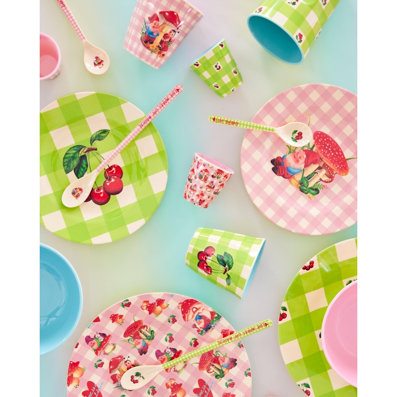 Rice Coffee Spoon Melamine Spoon Love Therapy Print Set of