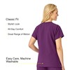 WonderWink Womens Basic V-Neck Top Medical Scrubs Shirt, Eggplant, X-Large