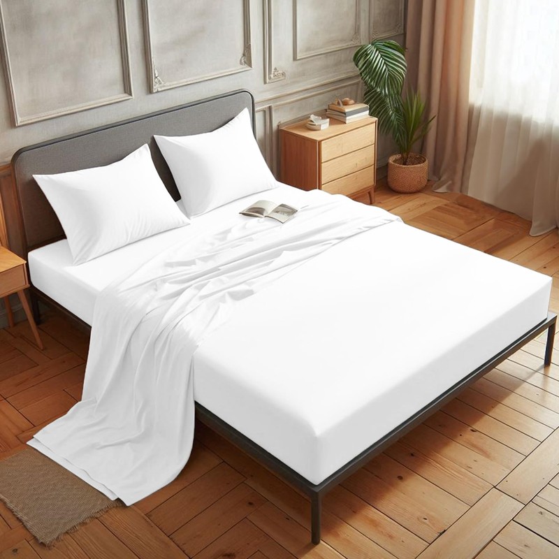 Aspire Homeware Double Fitted Sheet - 25 cm Deep Hotel