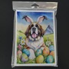 Caroline's Treasures DAC5162GCA7P Saint Bernard Easter Egg Hunt Greeting Cards