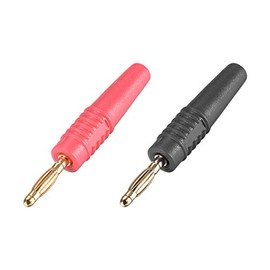sourcing map 2 x Banana Plugs 2 mm Speaker Screws Connectors 10 A Jack Plug Black Red