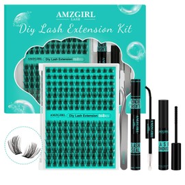 Lash Extension Kit,DIY Individual Lashes Clusters Kit 168Pcs,Lash Bond And Seal,Lash Remover For Eyelashes Extensions,Lash Applicator Tool For False Eyelash Cluster Kit 144Pcs(AD10,D-Mix8-16|Kit)