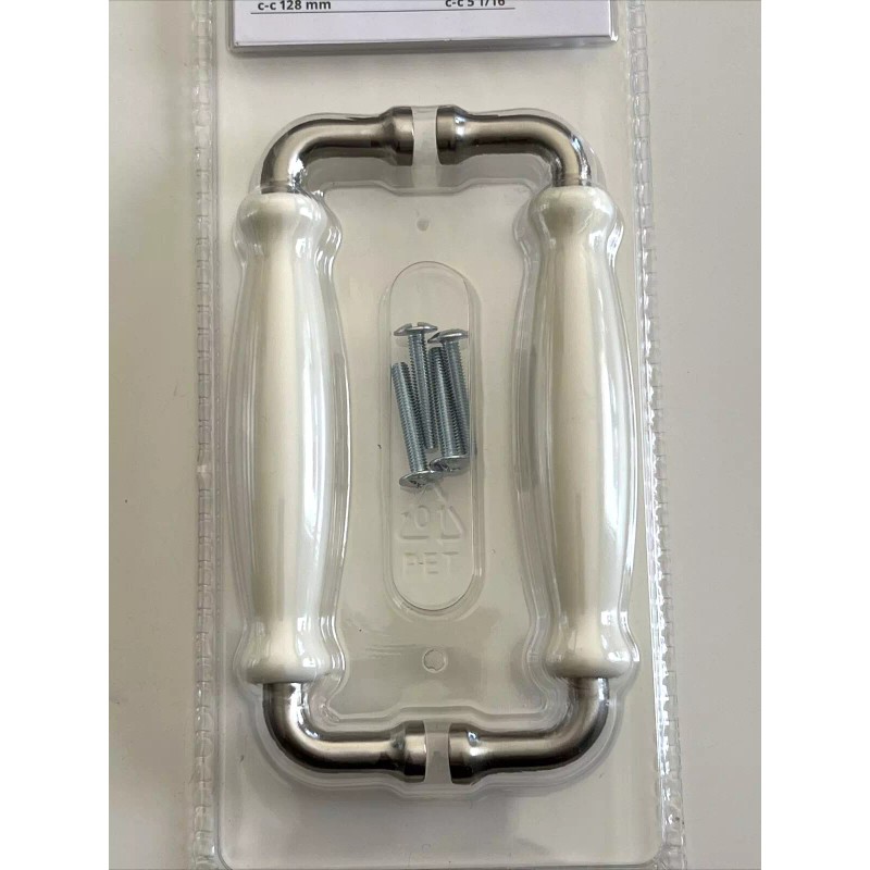 IKEA HISHULT Handle Porcelain White 2 Pack 5 1/2" 902.652.46
