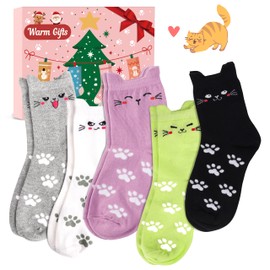 URECOVER Socks for Women Cat Lovers Stocking Stuffers Christmas Birthday Gifts