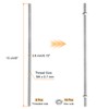 sourcing map 8pcs 8/32 Inch M4 Threaded Rods with 16pcs