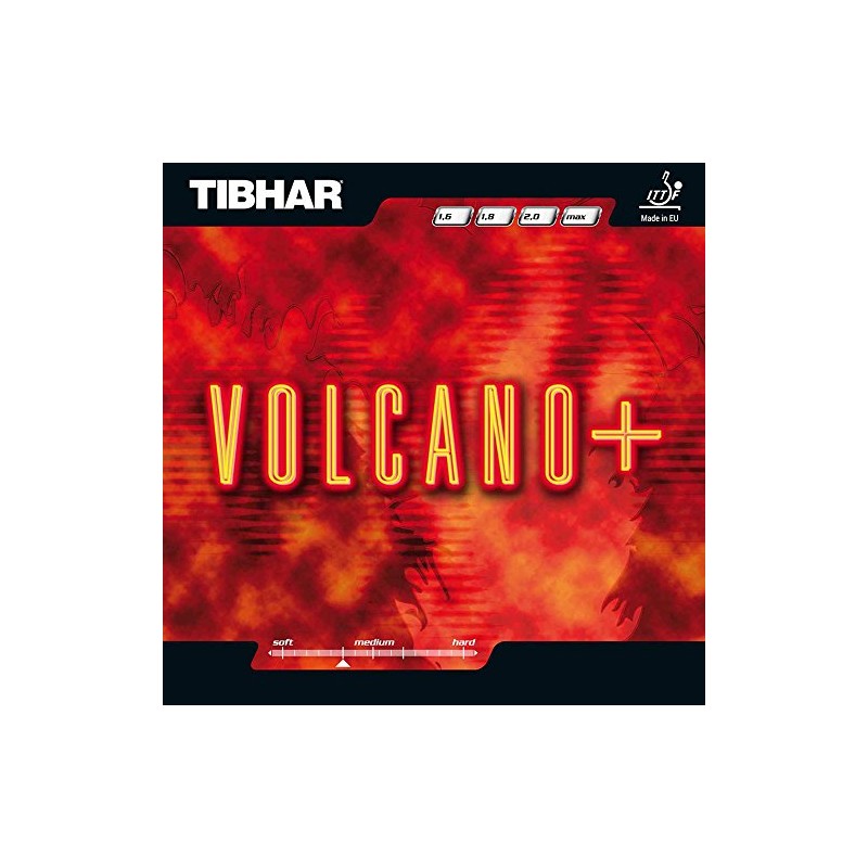 Tibhar Rubber Volcano +, red, 2,0 mm