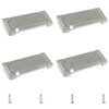MOROBOR 4Pcs Nickel Pocket Doors Drawer Handle Flush Ring Pull,