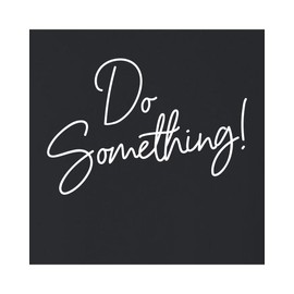 Go All Out X-Large Black Women Fitted Do Something! Sleeveless Tank Top T-Shirt