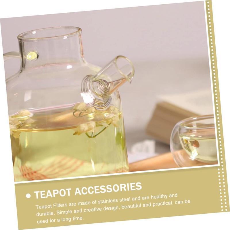 ULTECHNOVO 20Pcs Stainless Steel Tea Pot Filters Spring Strainers for
