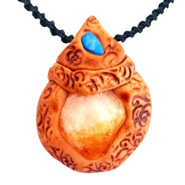 Chakra Healing Energy Crystals, Natural Gemstone Hand Made Pendant Macrame Necklace Jewelry for Men and Woman Surfers Gift By Smoky Quartz