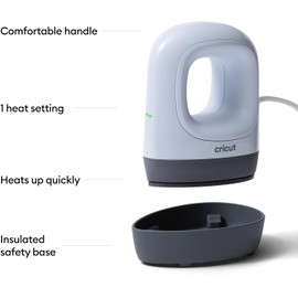 Cricut EasyPress Mini™ LT - Blue - Mini Heat Press for Pressing Shoes, Baby Clothes, T-Shirts, & More - Easy to Use with a Single Setting - Precision Tip - Compact & Portable Mini Iron
