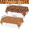 4 Pack Jungle Safari Animal Tablecloths Plastic Animal Theme Tablecloths