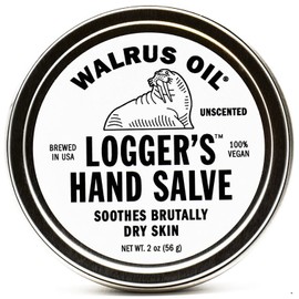 Walrus Oil - Logger's Hand Salve Cream, 2oz, 100% Vegan and Beeswax-Free, Made with Coconut Oil, Cocoa Butter, Olive Wax, and more. UNSCENTED