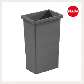 Hailo 10 Litre Replacement Bin | Waste Bin Liner Models Allegro, Cargo-Basic, Tandem | Grey Inner Bin with Double Handle | Inner Bucket in Dimensions 6.2 x 9 x 13.8 inches