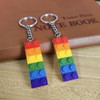 FORUBUS Heart Brick Keychain for Couple, Matching Assembled Heart Shape